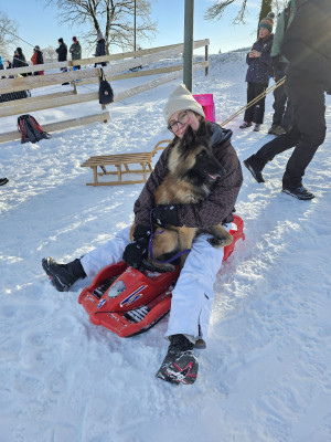 Meine Tochter Ronja mit unseremHugo
